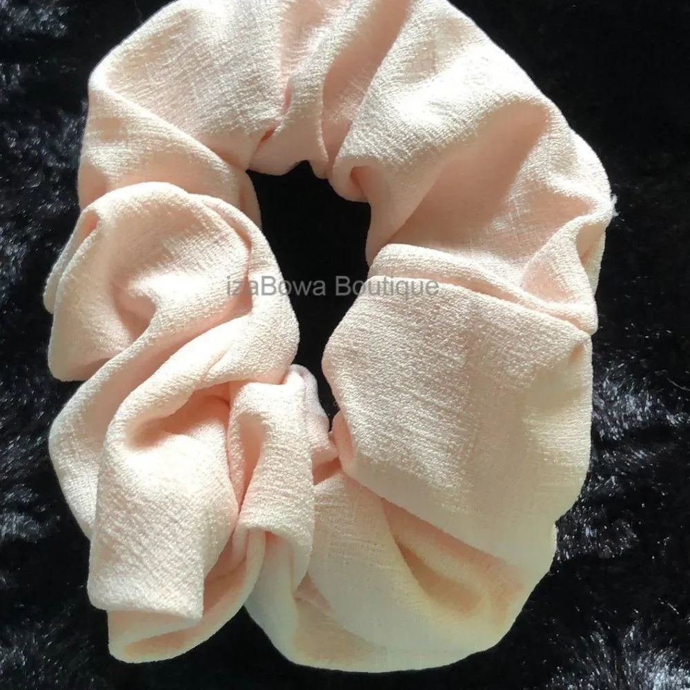 Pale Pink Chiffon Scrunchie  SC2784  (kids)  HANDCRAFTED  Boutique